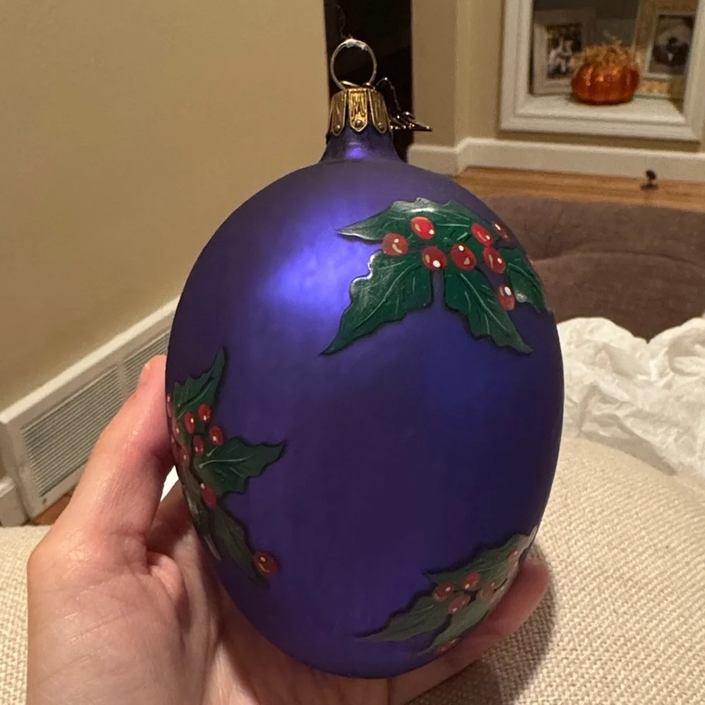 Hand-Painted Santa Christmas Ornament